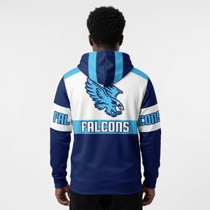 Maillot de basketball personnalisable pour adulte à demi-zip Falcons en polyester respirant, vente en gros - Product Image 2
