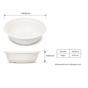 Bols jetables blancs de 500 ml pour soupe et céréales, écologiques, biodégradables, résistants à la chaleur et compatibles micro-ondes, pour la maison et les plats à emporter - Product Image 4