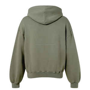 Sudadera con capucha personalizada con cremallera completa, 500 GSM, 100% algodón, gruesa para invierno, doble capa, con cremallera frontal completa - Product Image 1