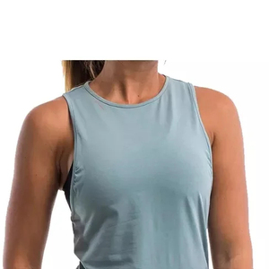 Blusas y Tops Cortos de Verano sin Mangas, Top de Punto con Logotipo Personalizado, Ropa Casual para Mujer Teñida en Color Liso - Product Image 3