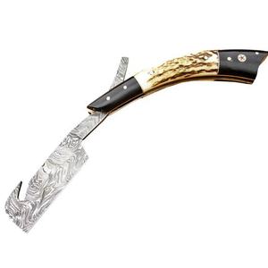 มีดพกทำมือคุณภาพสูงจากเหล็กดามัสกัส พร้อมปลอกหนัง ของขวัญสุดเพอร์เฟกต์สำหรับการตั้งแคมป์ ของขวัญสำหรับคุณพ่อ รองรับ OEM และ ODM - Product Image 4