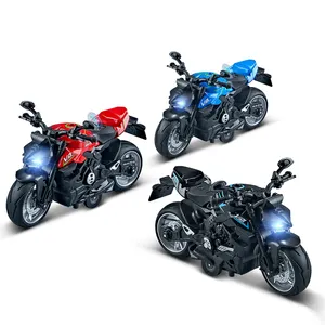 1:12 Classical Die Cast Pull Back Motorcycle Toys Kids With Light Music