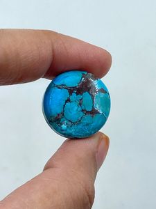 Natural Turquoise Top Quality Blue <b>Colour</b> Rounded Shape 40.25Cts 2Pcs For Jewelry Making - Product Image 3