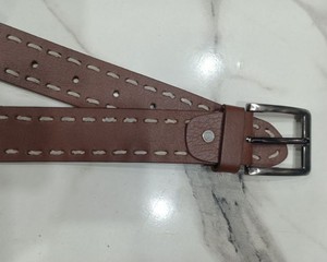 Cinturón Clásico Vintage de Cuero de Búfalo de Grano Completo con Hebilla de Pin, Cómodo, Casual, Longitud Personalizable, ¡Gran Venta desde Pakistán! - Product Image 6