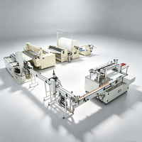 Línea de Producción Automática de Papel Higiénico, Rebobinadora de Rollos Jumbo, 150-200m/min, Control PLC para Fábrica de Papel
