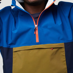 New Trendy Design Mens Premium Outdoor Anorak <b>Windbreaker</b> Jacket Half Zip Hooded Waterproof Hiking <b>Camping</b> Jacket - Product Image 4