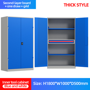 Hội Thảo Nhà Để Xe Thiết Bị Lưu Trữ Nhiệm Vụ Nặng Nề Hội Thảo Nhà Để Xe 2 Cửa Kim Loại Công Cụ Tủ Với Ngăn Kéo Và Có Thể Điều Chỉnh Kệ - Product Image 6