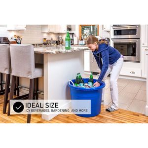 Contenitore Blu da 19 Galloni con Manico in Corda, Facile Accesso, Confezione da 2 per Organizzazione Domestica - Product Image 3