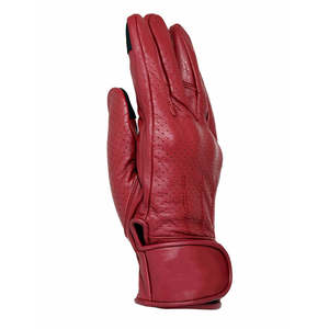 Guantes de Motociclismo de Piel de Cabra Genuina, Color Rojo, Cómodos, Duraderos, con Costuras Reforzadas - Product Image 2