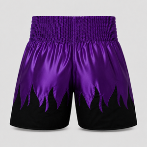 Shorts de boxe imprimés sur mesure pour hommes, coupe ajustée, 100 % polyester respirant de qualité supérieure, vêtements d'arts martiaux, vente en gros OEM - Product Image 4