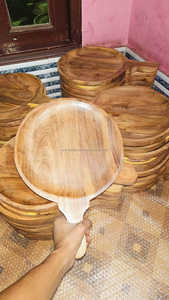 Batte à pizza en bois d'acacia batte à pizza ronde en bois avec poignée de 12 pouces de diamètre avec poignée de 5 pouces meilleure qualité SANYA HANDICRAFT - Product Image 6