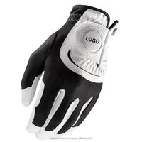 Gants de golf pour hommes en cuir Cabretta de haute qualité, sportifs, en PU, avec logo personnalisé, OEM, marque personnalisée, ODM, antidérapants, couleur personnalisée