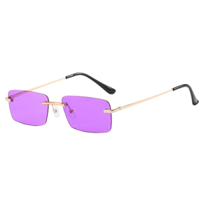 High End Luxury Rectangular Frameless <b>Sunglasses</b> Cool Street Photos Trendy Women's <b>Sunglasses</b> - Product Image 4