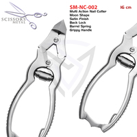 Coupe-ongles en acier inoxydable 3 en 1, lame incurvée, poignée ergonomique pour ongles épais et incarnés, emballage en boîte pour pédicure