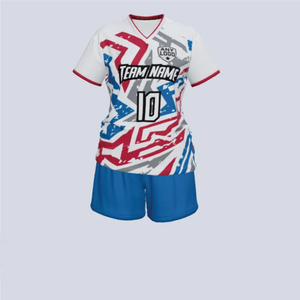 Kit d'entraînement de football pour femmes, uniforme de sport chromé de qualité supérieure avec maillots et shorts, maillot domicile - Product Image 3