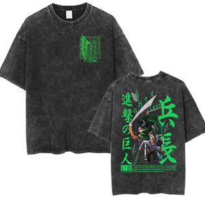 เสื้อยืดโอเวอร์ไซส์สั่งทำขายส่ง ลายการ์ตูนปลาญี่ปุ่น พิมพ์ลายด้านหลัง ผ้าฝ้าย สตรีทแวร์ ทรงหลวม ผลิตแบบ OEM - Product Image 1