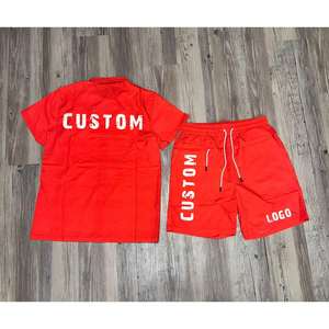 Nuevo Conjunto de Verano de 2 Piezas con Logotipo Personalizado, Conjunto Casual para Hombre, Camiseta de Manga Corta con Botones y Pantalones Cortos, Conjuntos de Verano para Hombre - Product Image 2