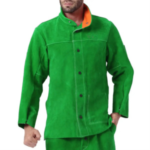 Veste de soudeur en cuir de vachette de qualité supérieure, résistante aux étincelles, pour travaux lourds, vêtements de sécurité industrielle - Product Image 4