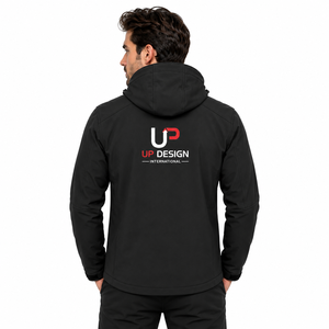 Veste Softshell Noire Personnalisée avec Capuche, Imperméable, Coupe-Vent, Doublure Polaire, Vêtement de Travail d'Extérieur, Manteau Tactique, Personnalisation du Logo - Product Image 4
