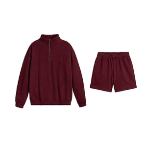 Ensemble sweat-shirt et short zippé personnalisable grande taille pour homme – Coton respirant de haute qualité – Tenue décontractée pour homme - Product Image 6