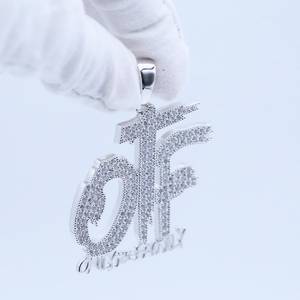 Colgante de Lujo Personalizado con Nombre y Letras, Estilo Hip Hop, Chapado en Oro sobre Plata 925, Colgante Bling para Raperos - Product Image 6