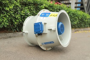 Ventilador Axial de Accionamiento Directo APL-5-3.5D de Alta Temperatura y Fácil Instalación para Presurización de Pasillos, Ventilador de Conducto de Acero al Carbono - Product Image 5