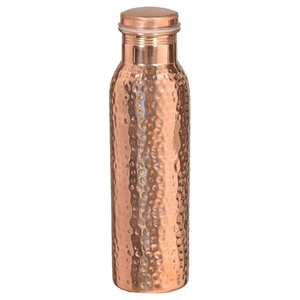 <b>Hot</b> Selling Customized Design Pure Copper Water Bottle Hammered Shine Finish for Storage & <b>Drinking</b> Purpose Bulk Sale - Product Image 1