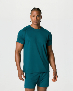 เสื้อยืดคอกลมผู้ชาย สีพื้น ผ้าโพลีเอสเตอร์ 100% ทรงปกติ ระบายอากาศได้ดี ไม่เป็นขุย สไตล์สตรีท ชุดออกกำลังกาย ODM - Product Image 1