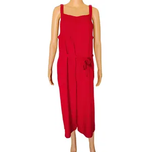 Favourable Price 100% Rayon Ladies wide leg woven jumpsuit Casual Sleeveless Dresses for women