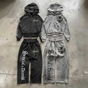 Custom Ape Graphic Tracksuit Set Heavyweight French Terry <b>Hoodie</b> Sweatpants Oversized Streetwear Unisex OEM ODM - Product Image 2