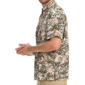 Camisas de Caza para Hombre de Manga Corta, 100% Algodón, Resistentes al Viento, Transpirables, con Estampado Digital y Puños Ajustables con Botones - Product Image 2
