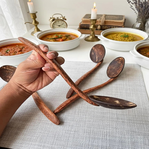 Cuillère à thé en bois faite à la main, cuillère doseuse en bois naturel pour café et sucre, finition polie - Product Image 1