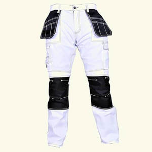 RICSA INTERNATIONAL Men's High Visibility Reflective Safety <b>Cargo</b> <b>Work</b> <b>Pants</b> CE Certified Polyester Orange Black Panels Silver - Product Image 3