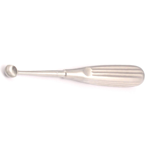 Curette osseuse ronde à pointe aiguisée 17 cm, manche creux, tige droite, coupe ovale, en acier inoxydable, instruments chirurgicaux orthopédiques - Product Image 5