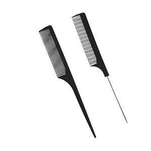 Herramientas Profesionales de Peluquería de Grado Salón, Peine de Cola de Rata de Acero Inoxidable Duradero para Trenzas, Corte de Cabello y Peinado - Product Image 4