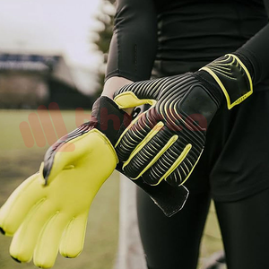 Gants de gardien de but en cuir pour adultes, très vendus, antidérapants, résistants à l'usure, à doigts complets, imperméables, pour l'entraînement au football, unisexe - Product Image 4