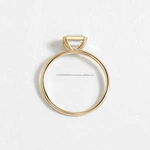 Igi/gia แล็บตัดเพชรวินเทจ14K สีเหลืองแหวนแต่งงาน/งานหมั้นใส่ได้ทั้งชายและหญิงสีขาวทองคุณภาพดีสำหรับงานปาร์ตี้ครบรอบ-คุ้มค่า - Product Image 3