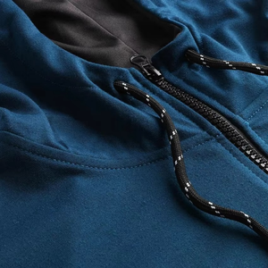 Men's Black Full <b>Zip</b> <b>Hooded</b> Tracksuit Set Slim Fit Custom Logo Multiple Sizes Comfortable Casual Sports Two Piece Outfit - Product Image 6