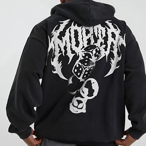 Sudadera con Capucha de Arte Abstracto Urbano con Graffiti, Estilo Oversize, Letras Audaces, Expresión Creativa, Prenda de Moda - Product Image 1