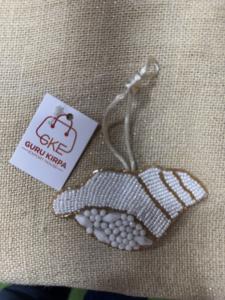 Abalorio de alta calidad hecho a mano, estilo bohemio cristiano, con perlas de imitación y cuentas de vidrio lampwork en forma de paz, para bolso infantil, con cuentas de semilla - Product Image 2