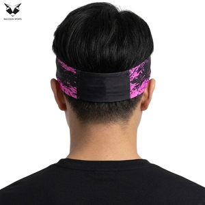 Black And Pink Color New Arrival Customized Made Workout High Stretch Fabric New Trendy Wholesale Rate Baseball <b>Headband</b> - Product Image 6