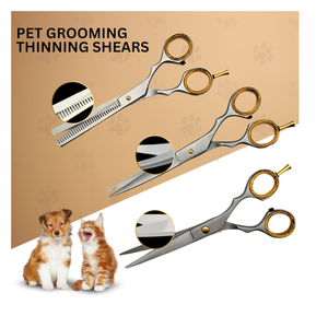 Pet Grooming <b>Scissors</b> Set <b>Dog</b> Hair Cutting Tools With Case Professional <b>Dog</b> Grooming <b>Scissors</b> With Comfortable Grip Handle - Product Image 4