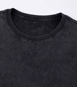 T-shirt décontracté tendance pour homme à manches courtes, coupe classique, délavé à l'acide, col rond personnalisé, 100 % coton biologique, style urbain, écologique, ultra - Product Image 3