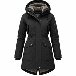 Chaqueta Parka Larga para Mujer, para Invierno, con Relleno de Algodón, Informal, Talla Grande, Chaqueta Deportiva, Venta al Por Mayor - Product Image 2