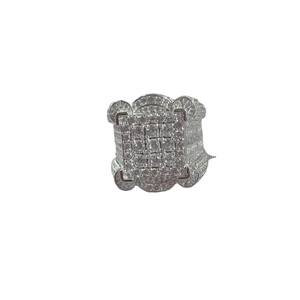 Bague de mariage pour homme, bague de fiançailles ronde en argent sterling 925, style hip-hop, sertie de pierres, cadeau pour anniversaire - Product Image 1