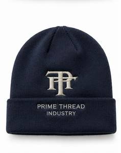 Direct Factory Unisex Beanie <b>Hat</b> <b>Navy</b> Blue Embroidered Letter Logo Casual Winter Cap Beanies Custom Adult 56-58CM Acrylic Beanie - Product Image 1