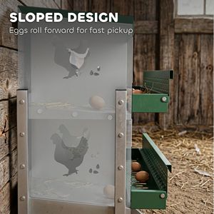 Nidi per Galline da Parete a 6 Scomparti, Gabbia in Acciaio con Fori di Ventilazione per Galline Ovaiole - Product Image 4