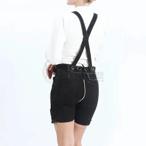 Shorts de Lederhosen Bávaros Alemanes para Mujer con Bordado Decorativo - Product Image 2