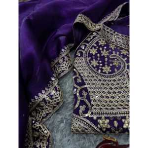 Designer Saree for Parties <b>Club</b> <b>Dresses</b> with Sequins and Dori Embroidery Work - Product Image 4