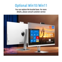PC Tout-en-Un de Bureau Ultra-Mince Sans Cadre Design Mac I5 Tactile, Ordinateur Portable Gaming 27 Pouces Blanc